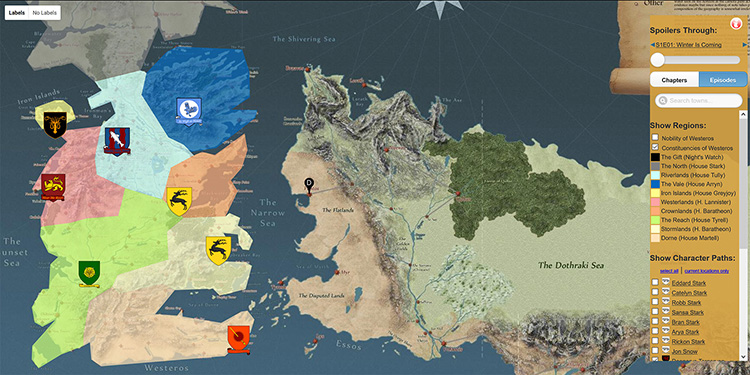 hra o trůny mapa Tato interaktivní mapa vás detailně provede světem seriálu Hra o  hra o trůny mapa
